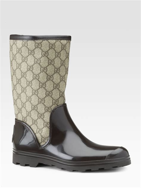 gucci prato flat rain boots|Gucci rain boots.